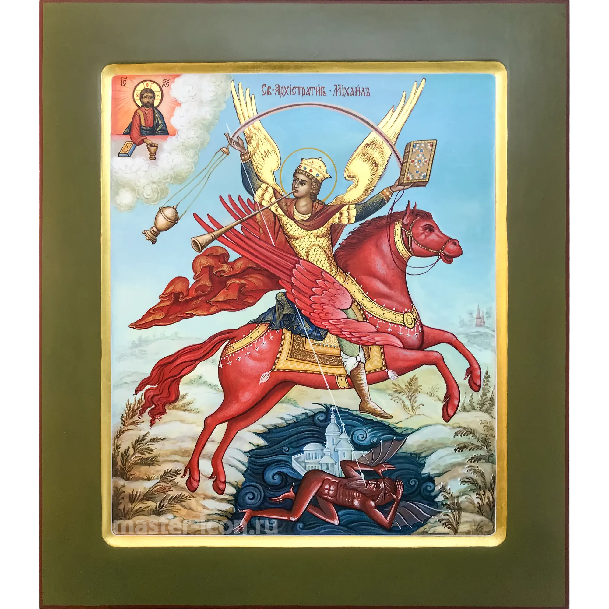 Писанная икона Архангела Михаила Писанная икона Архангела Михаила